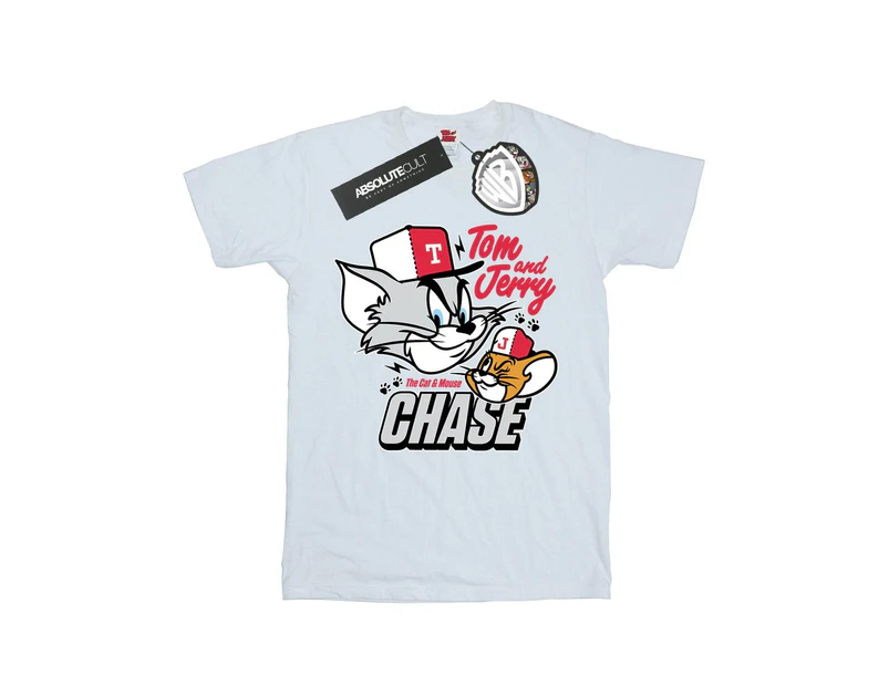 Tom And Jerry Boys Cat & Mouse Chase T-Shirt (White) - BI38447