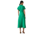 Principles Womens Front Tie Midi Dress (Green) - DH6407