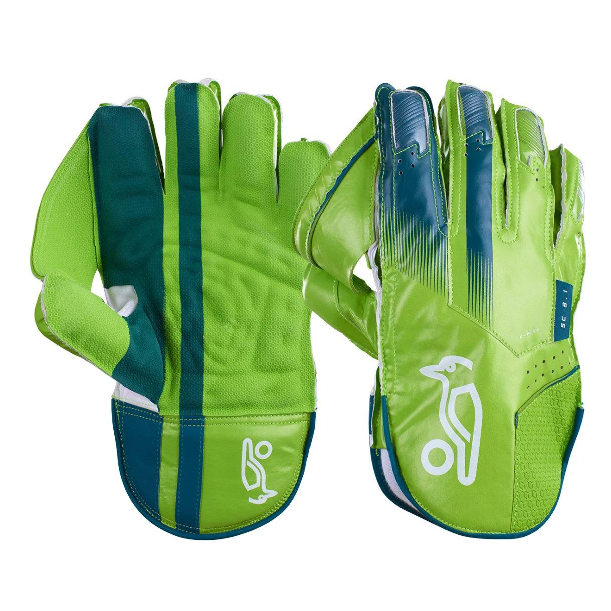 Kookaburra Childrens/Kids SC 3.1 2023 Wicket Keeper Gloves (Green) - CS1678