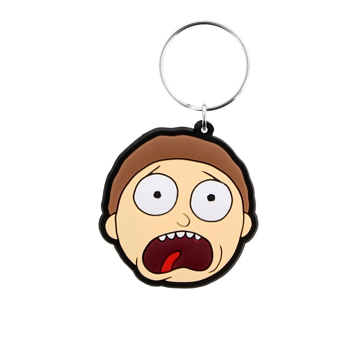 Rick And Morty Terrified Face Morty Keyring (Multicoloured) - PM985