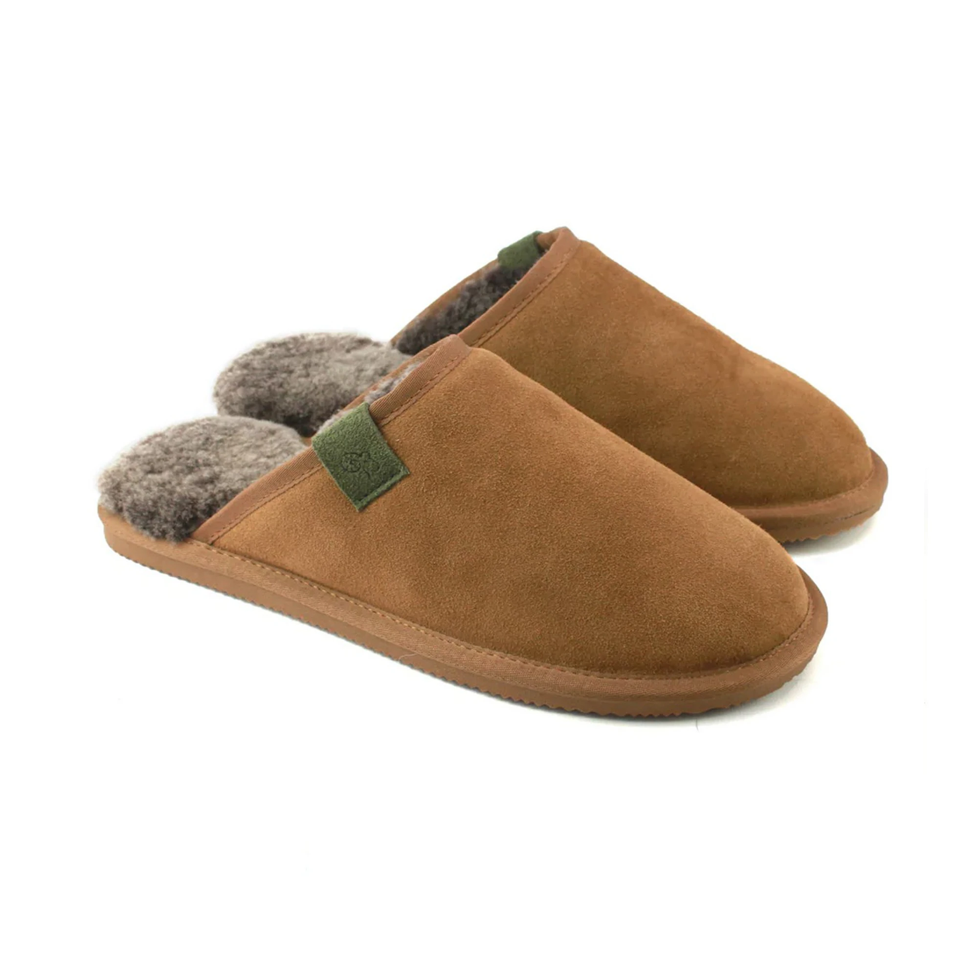 Eastern Counties Leather Mens Ellis Sheepskin Slippers (Chestnut) - EL406