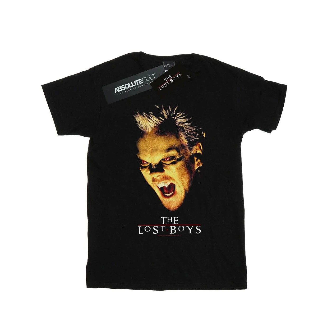 The Lost Boys Womens David Snarl Colour Cotton Boyfriend T-Shirt (Black) - BI52405