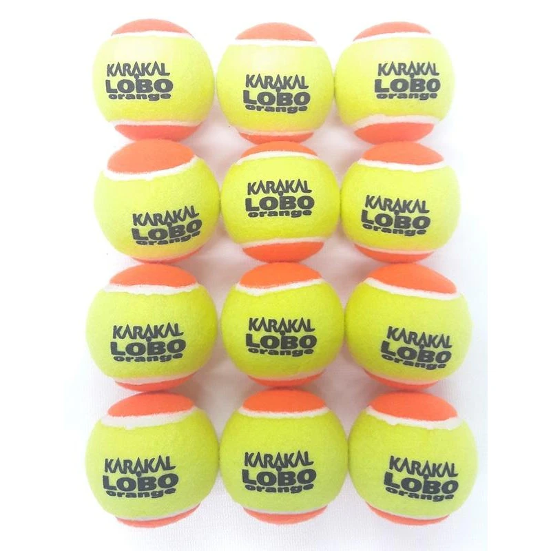 Karakal Lobo Low Compression Tennis Balls (Pack of 12) (Yellow/Orange) - CS1617