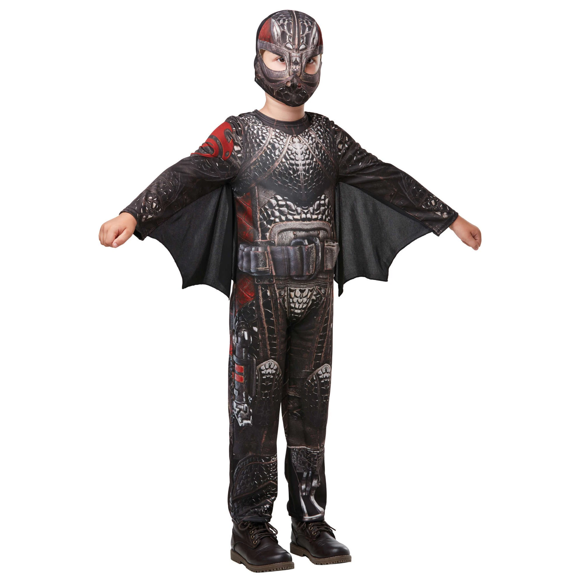 How To Train Your Dragon Boys Deluxe Hiccup Battlesuit Costume (Black/Grey) - BN4661