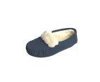 Eastern Counties Leather Womens Zoe Plush Lined Moccasins (Navy) - EL284