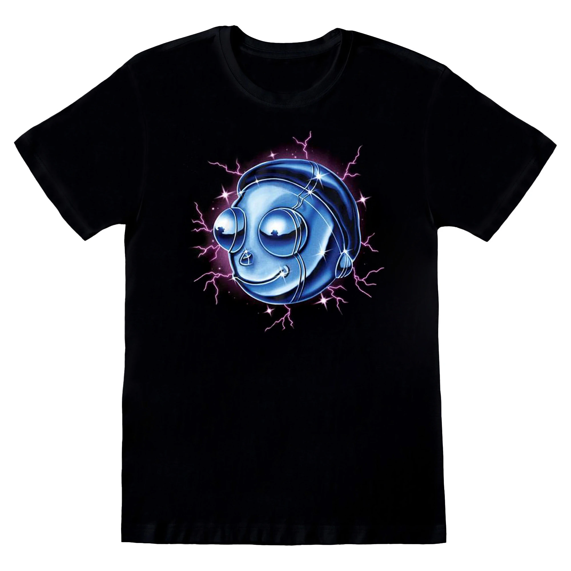 Rick And Morty Unisex Adult Chrome Effect T-Shirt (Black) - HE1299