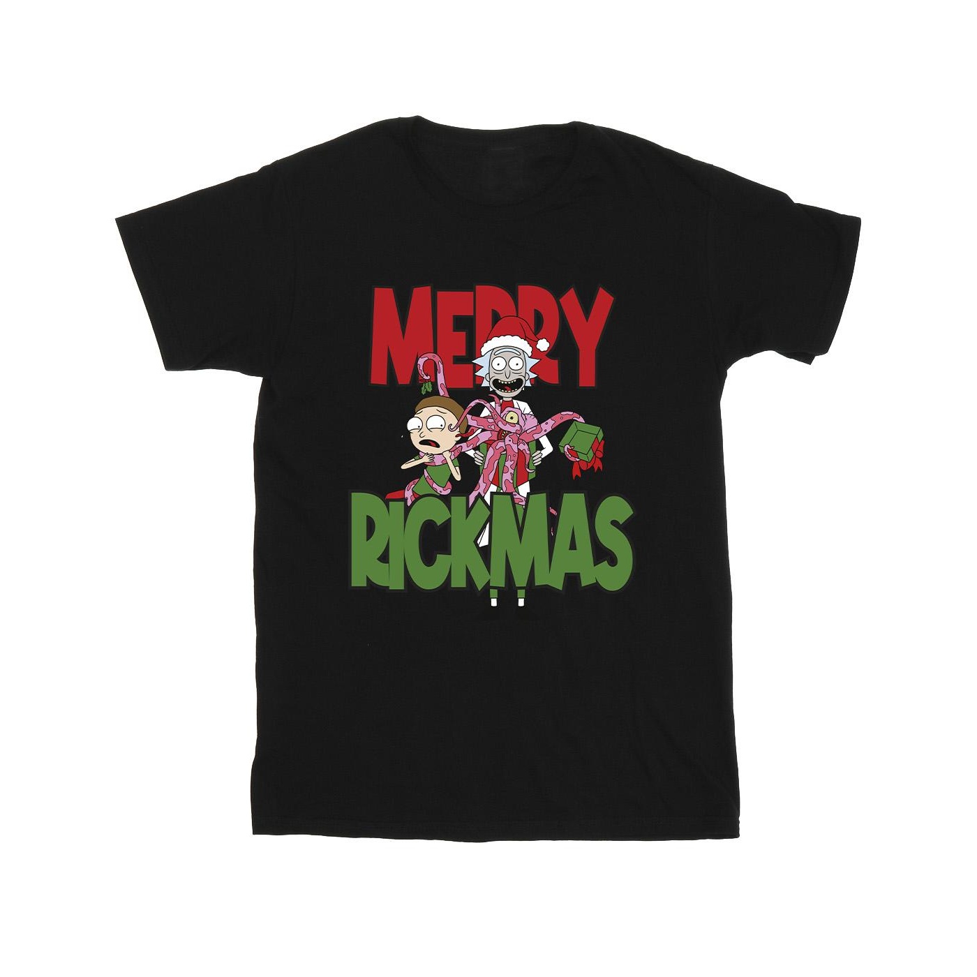 Rick And Morty Mens Merry Rickmas T Shirt Black Bi44592 Au 9668