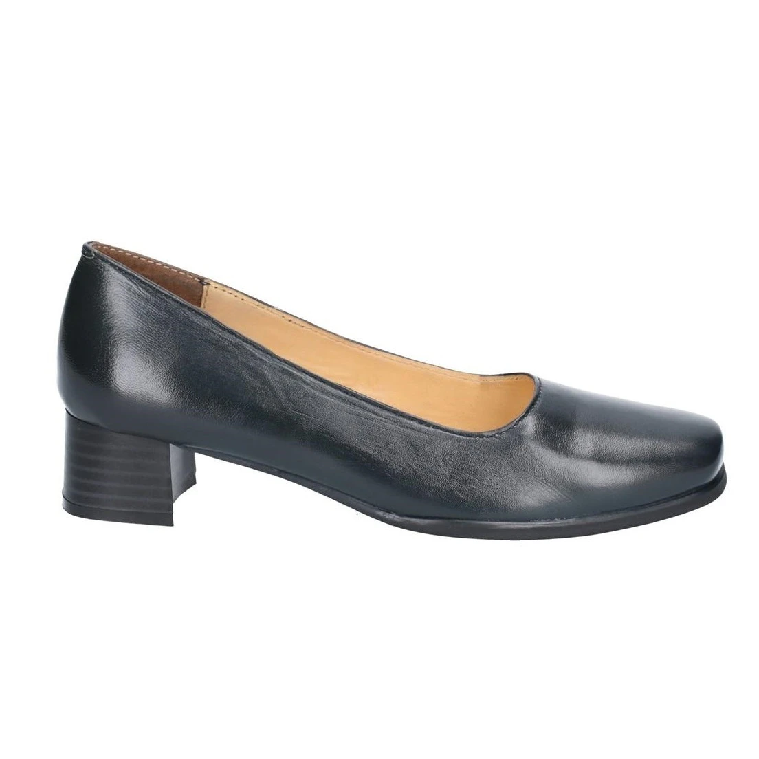 Amblers Walford Ladies Wide Fit Court / Womens Shoes (Navy) - FS217