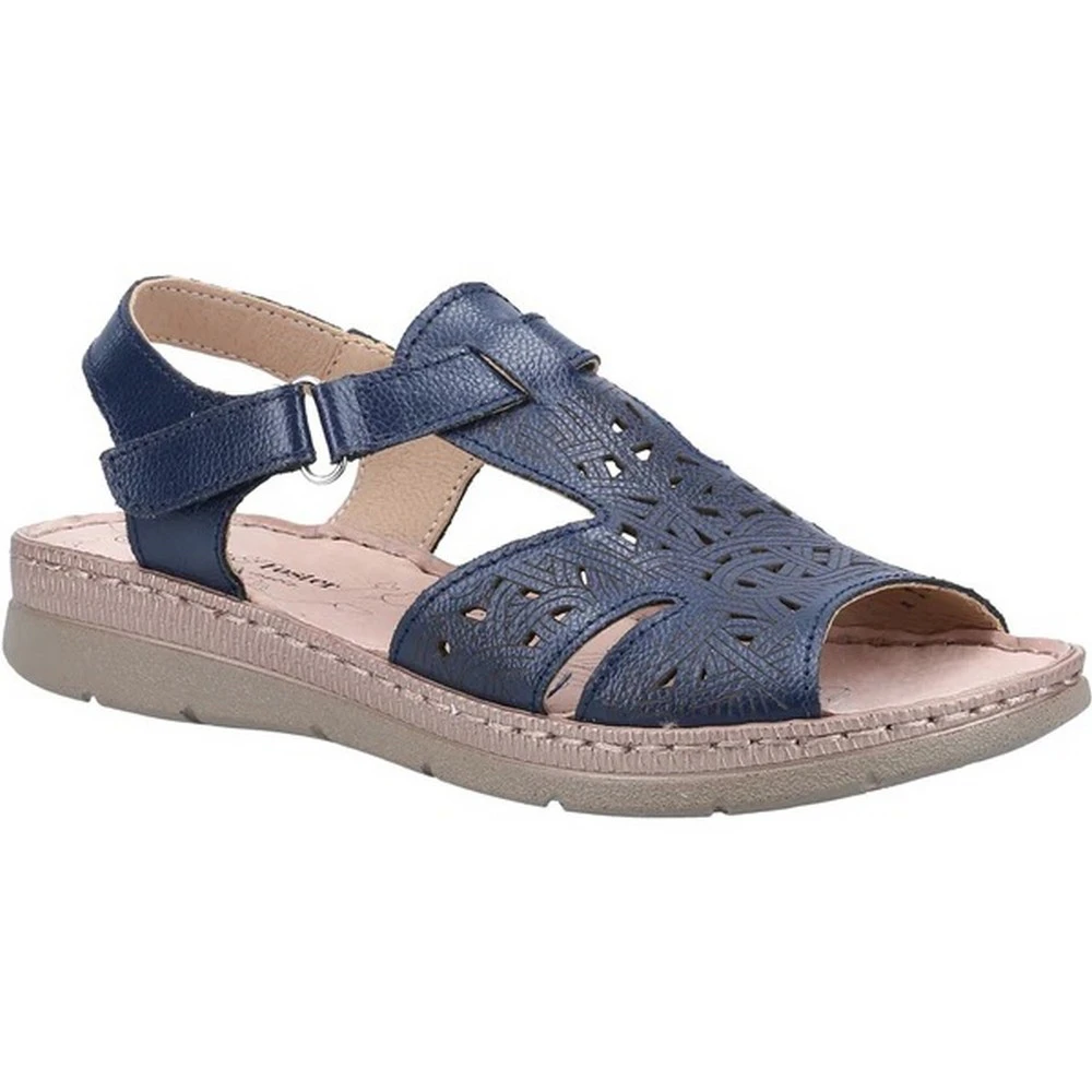 Fleet & Foster Womens Ruth Leather Sandals (Navy) - FS9824