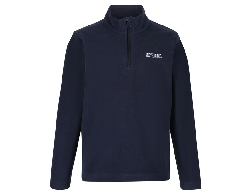 Regatta Great Outdoors Childrens/Kids Hot Shot II Half Zip Fleece Top (Navy/Navy) - RG1422