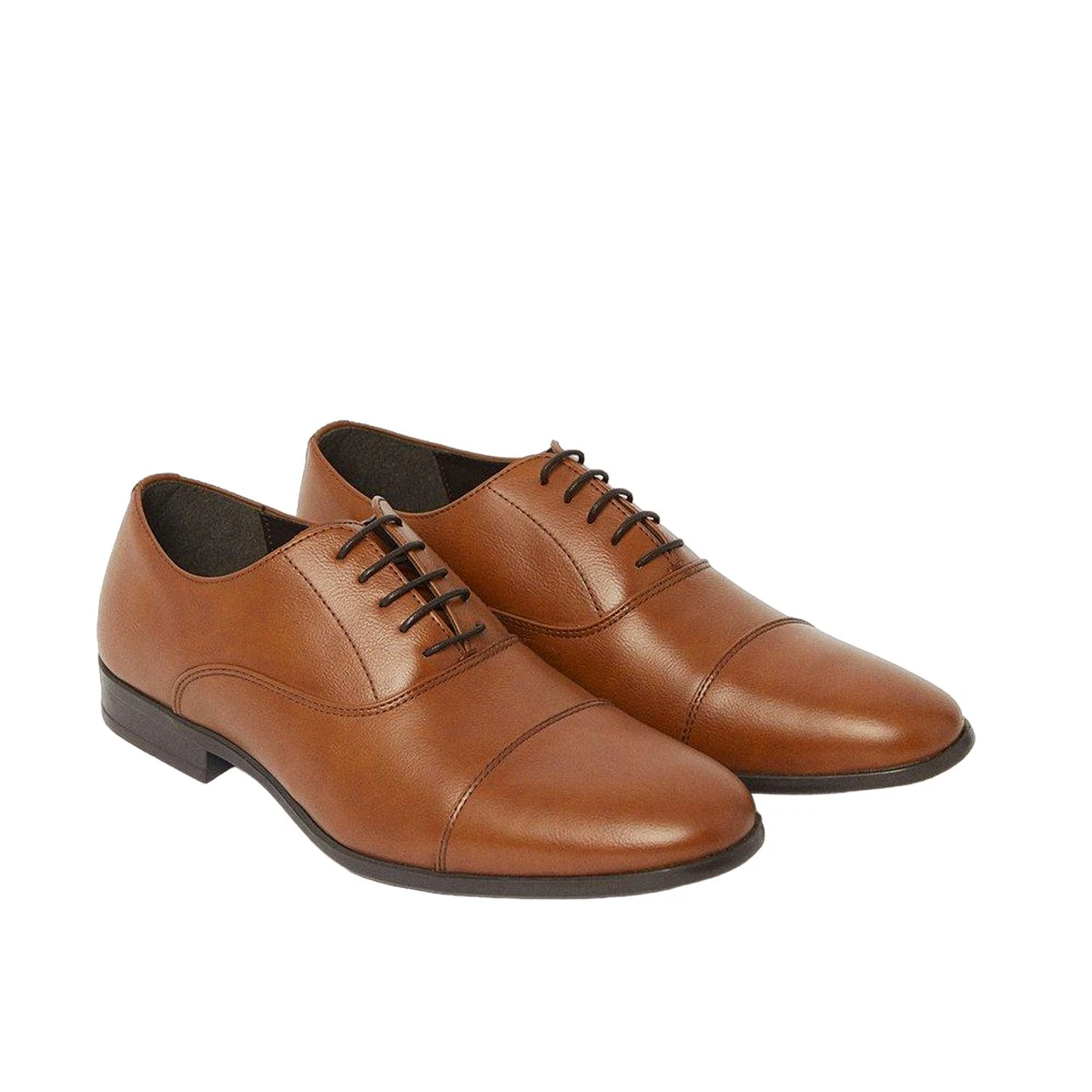 Debenhams Mens Oscar Leather Toe Cap Oxford Shoes (Tan) - DH6568