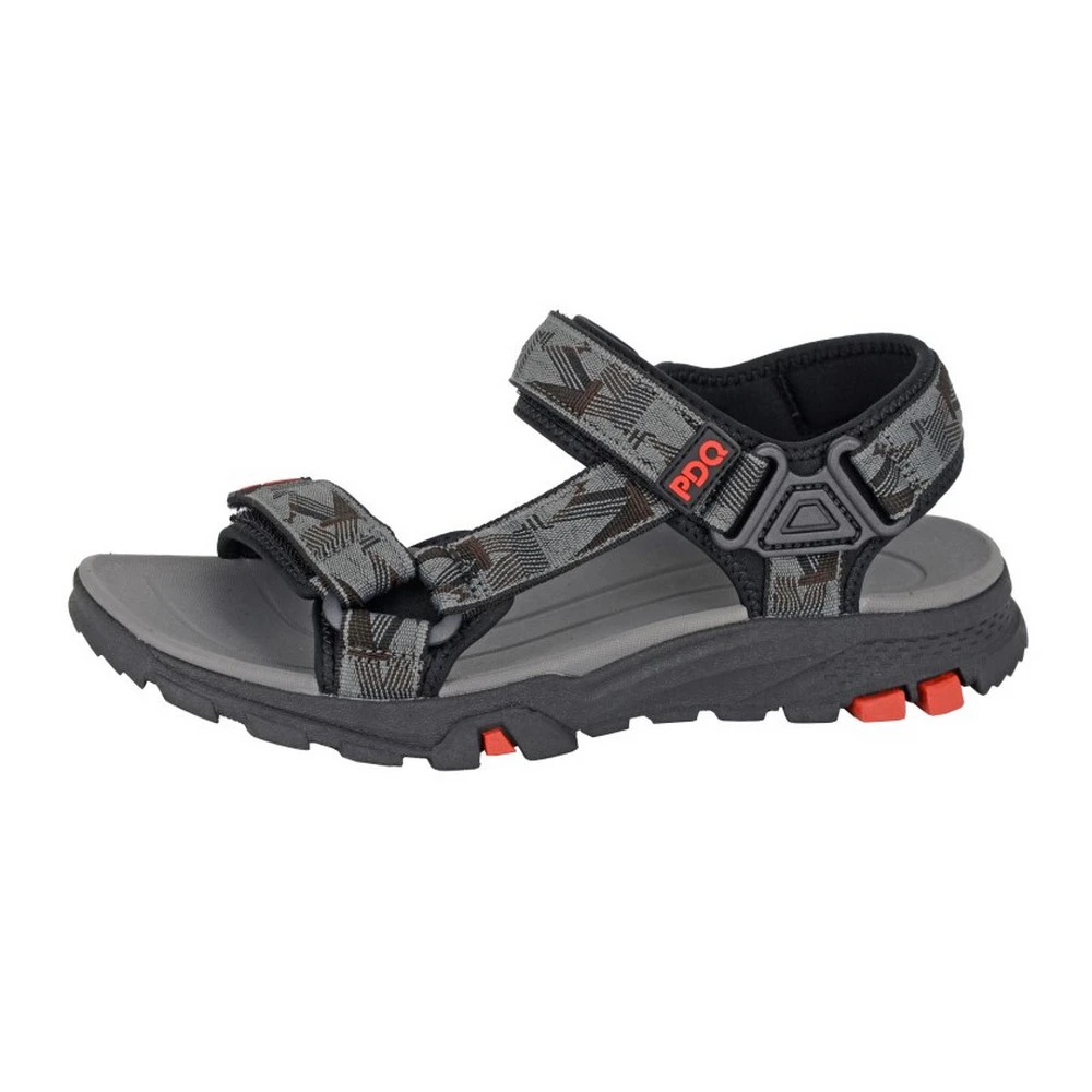 PDQ Mens Logo Sandals (Grey/Black) - DF2402