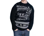 Back To The Future Unisex Adult Christmas Time Knitted Jumper (Black/White) - HE418