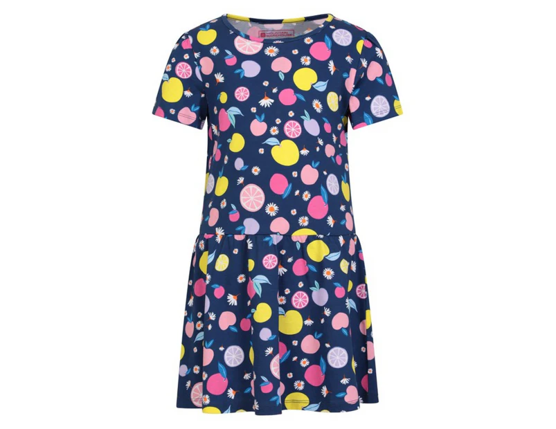 Mountain Warehouse Girls Organic Drop Waist Dress (Navy) - MW2343