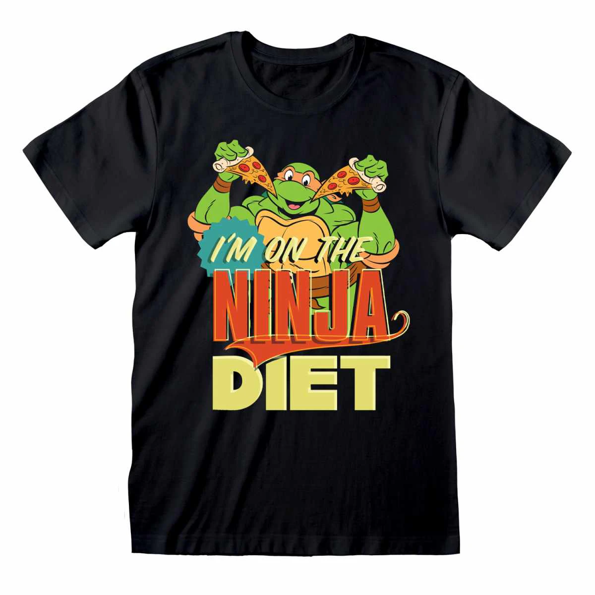 Teenage Mutant Ninja Turtles Unisex Adult Ninja Diet T-Shirt (Black) - HE1791