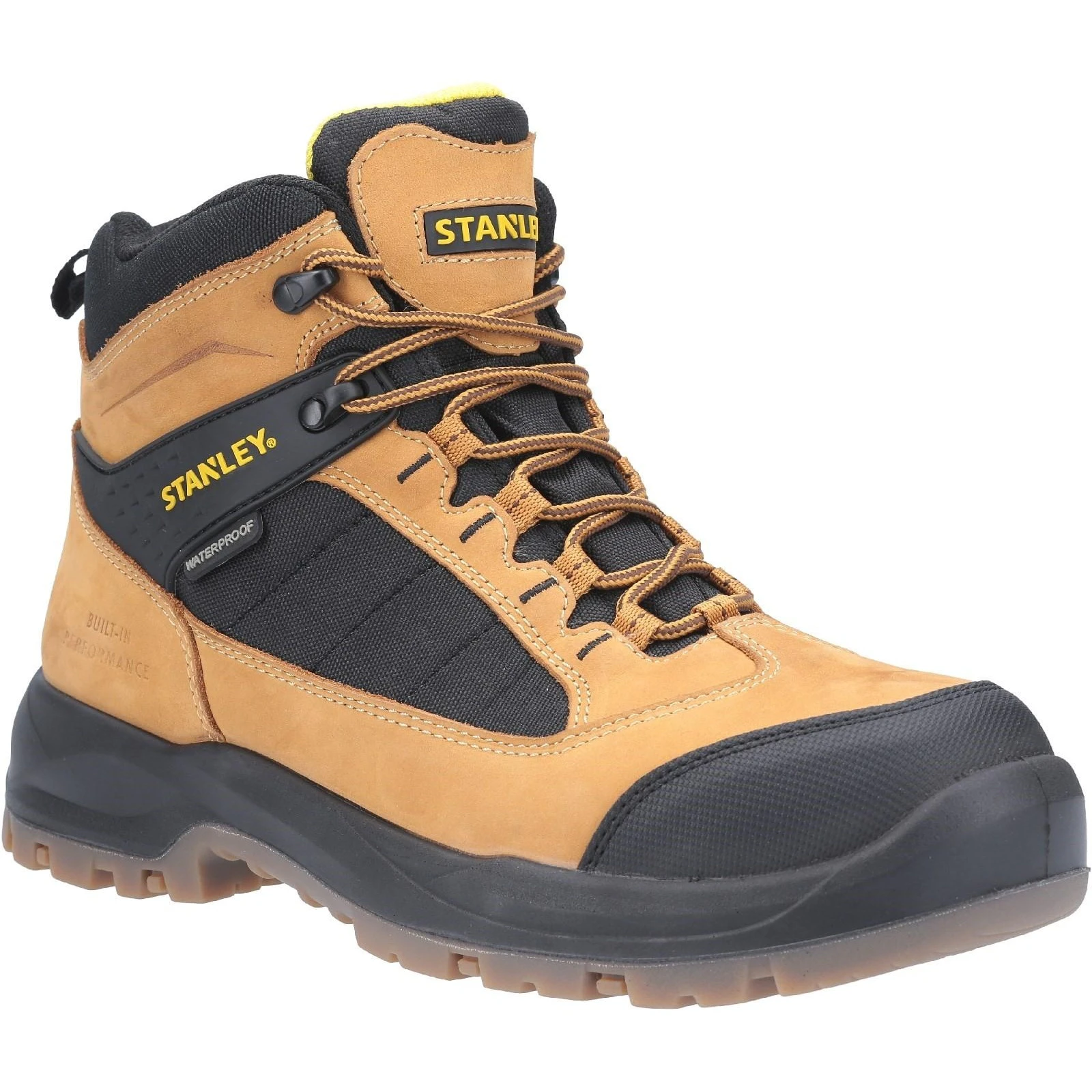 Stanley Mens Berkeley Full Lace Up Leather Safety Boot (Honey) - FS6891