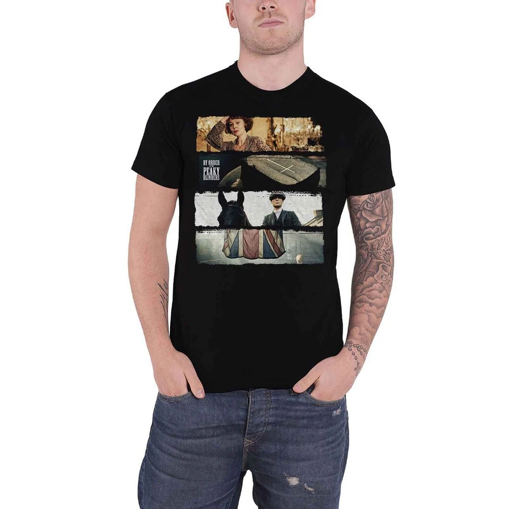 Peaky Blinders Unisex Adult Slices T-Shirt (Black) - RO1097