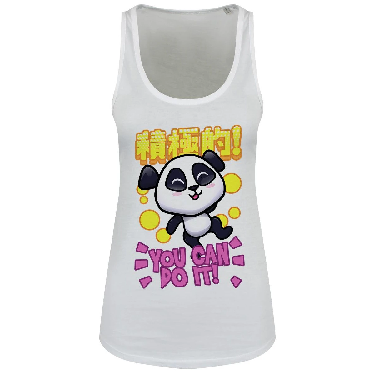 Handa Panda Ladies/Womens You Can Do It Floaty Tank (White) - GR589