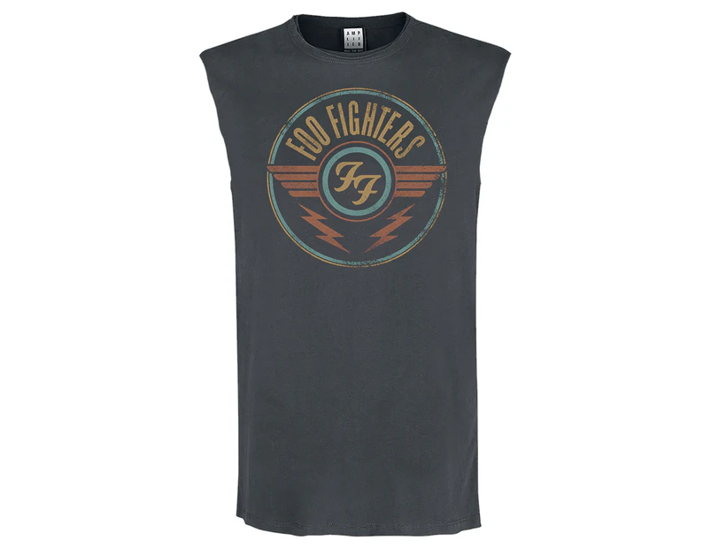 Amplified Mens Air Foo Fighters Tank Top (Charcoal) - GD1176