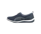 Boulevard Womens Zip Elastic Gusset Leisure Shoes (Navy) - DF148