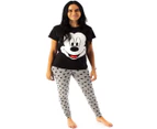 Mickey Mouse Womens Pyjama Set (Black/Grey/White) - NS5835