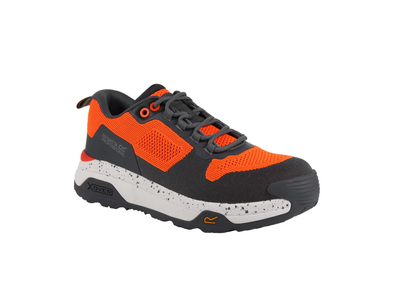 Regatta Mens Crossfort Safety Boots (Flame Orange/Gunmetal Grey) - RG9415