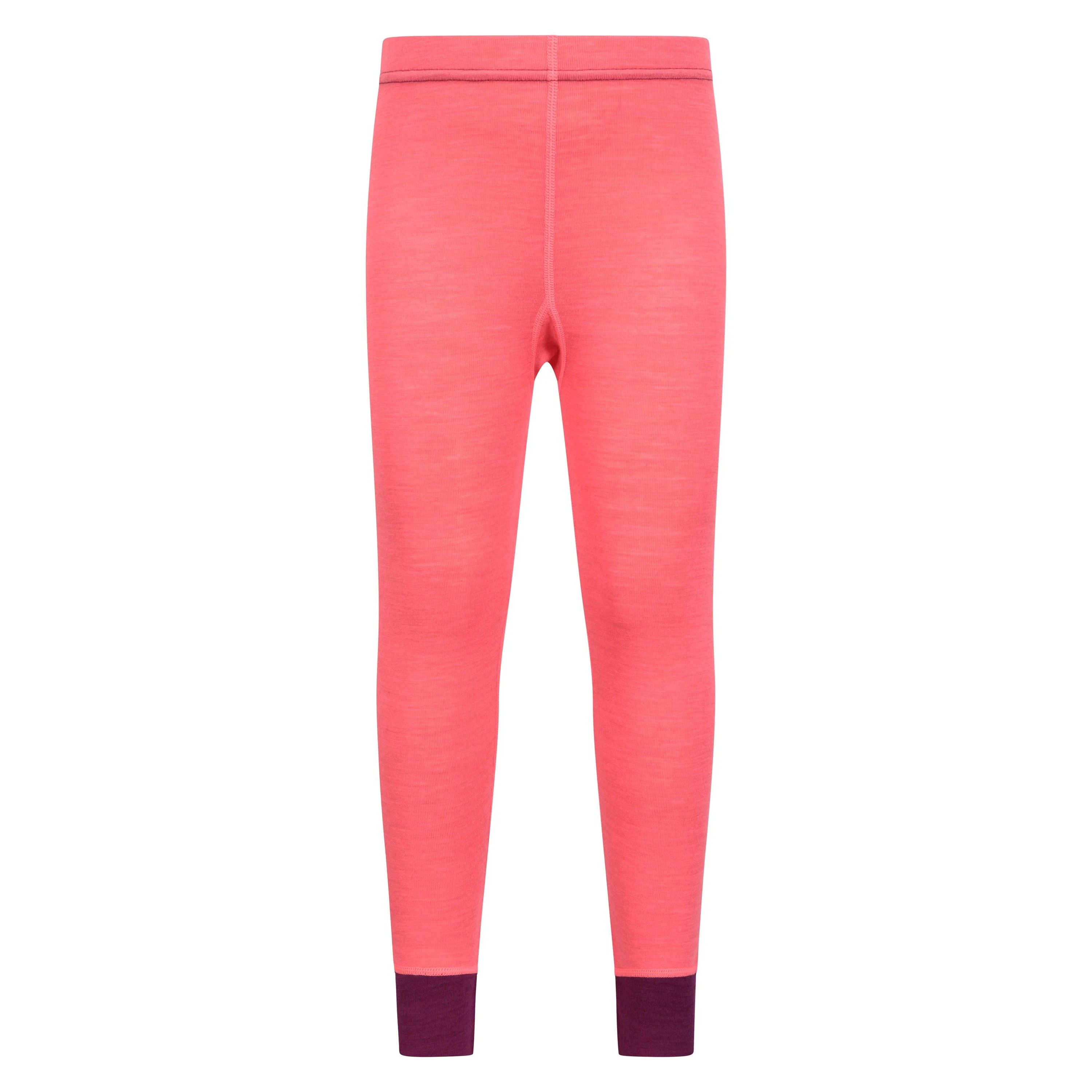 Mountain Warehouse Childrens/Kids II Merino Wool Base Layer Bottoms (Bright Pink) - MW1631