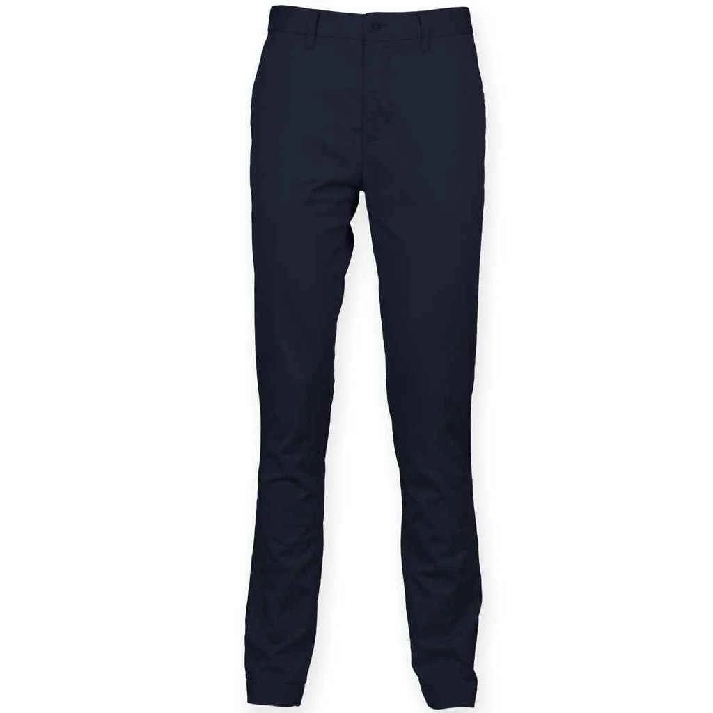 Front Row Mens Stretch Chinos (Navy) - PC5983