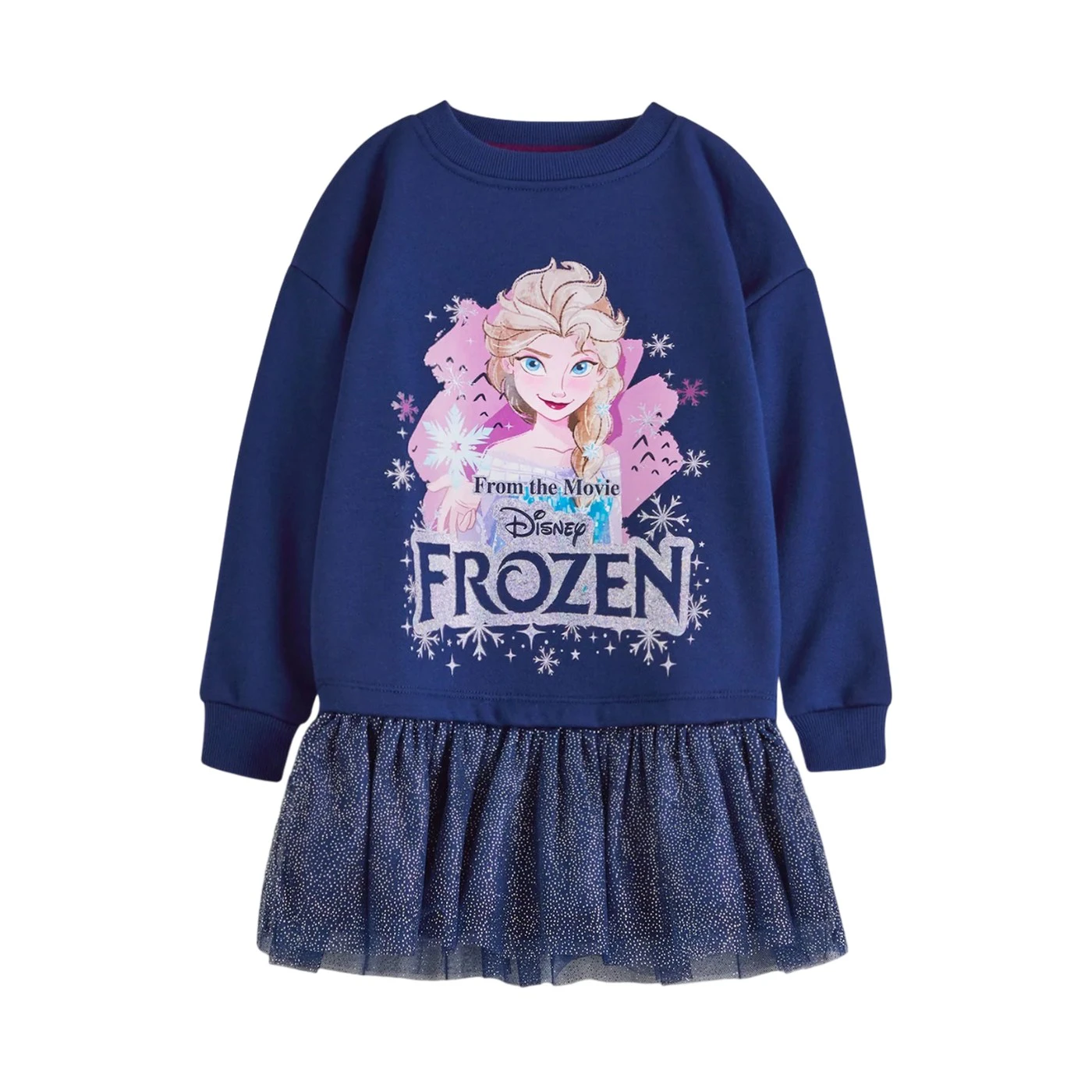 Frozen Girls Elsa Casual Dress (Navy) - NS8256