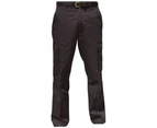 Warrior Mens Cargo Workwear Trousers (Black) - PC141