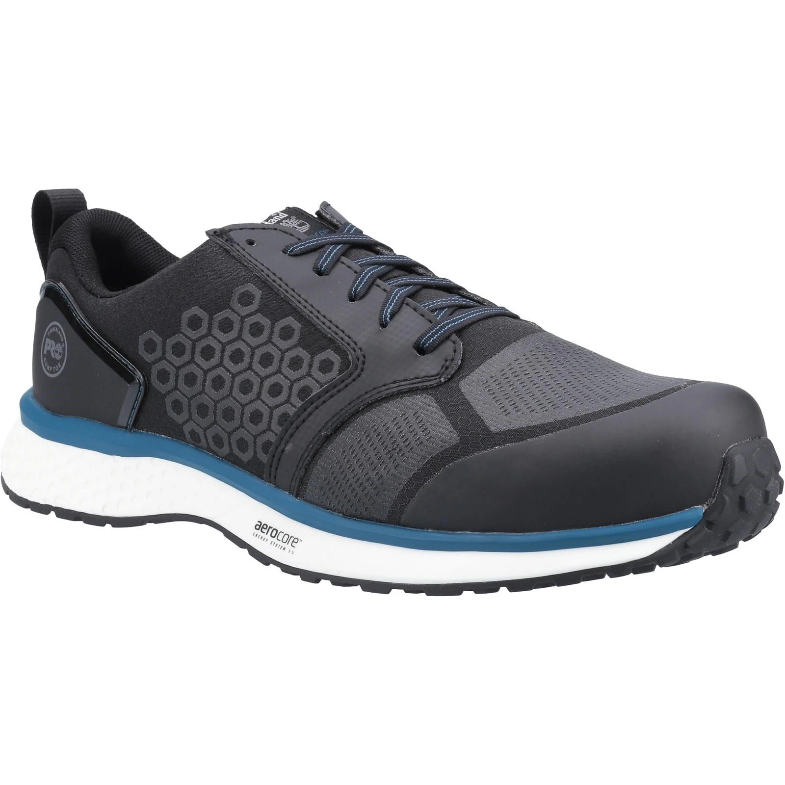 Timberland Pro Mens Reaxion Composite Safety Trainers (Black/Blue) - FS7594