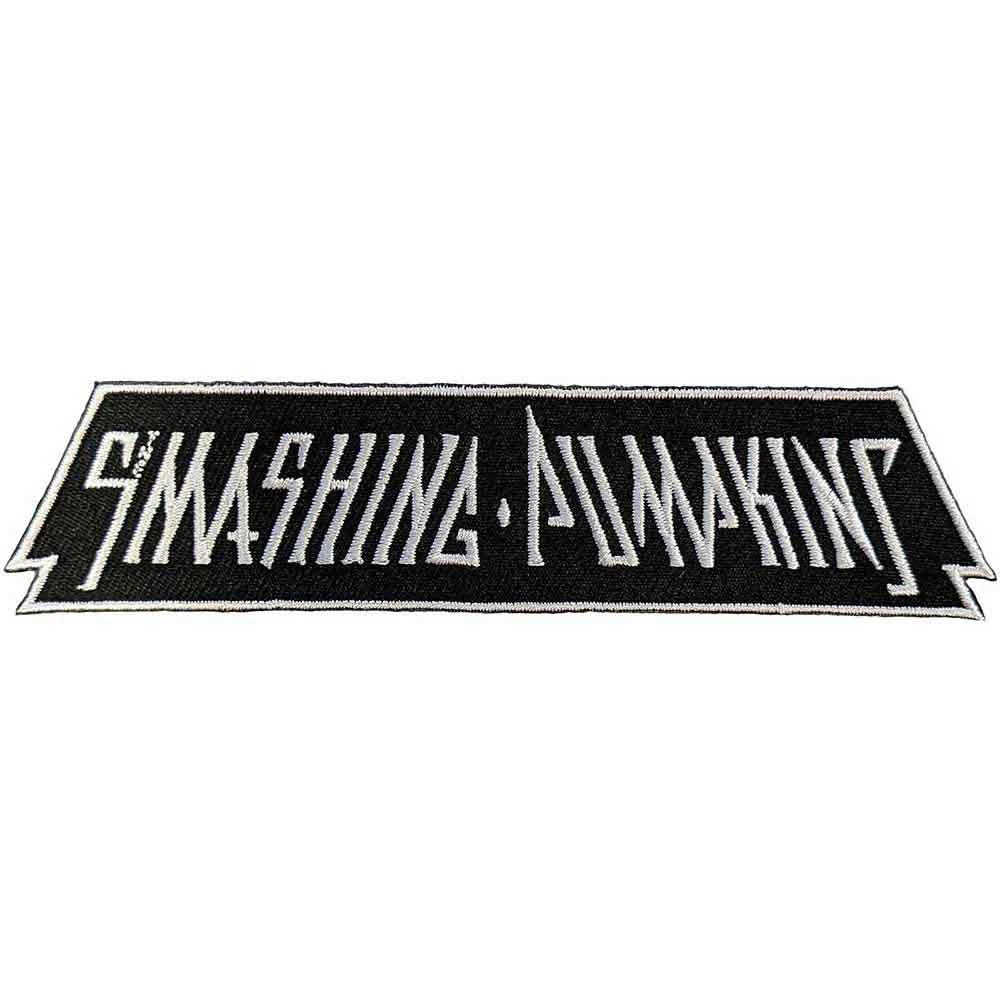 The Smashing Pumpkins Logo Woven Text Iron On Patch (Black/White) - RO10168