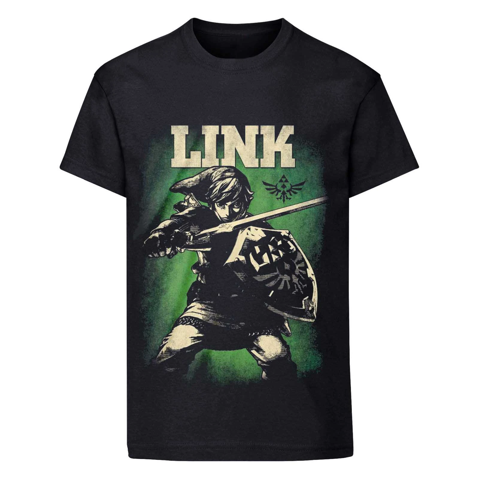 The Legend Of Zelda Unisex Adult Link T-Shirt (Black) - HE517