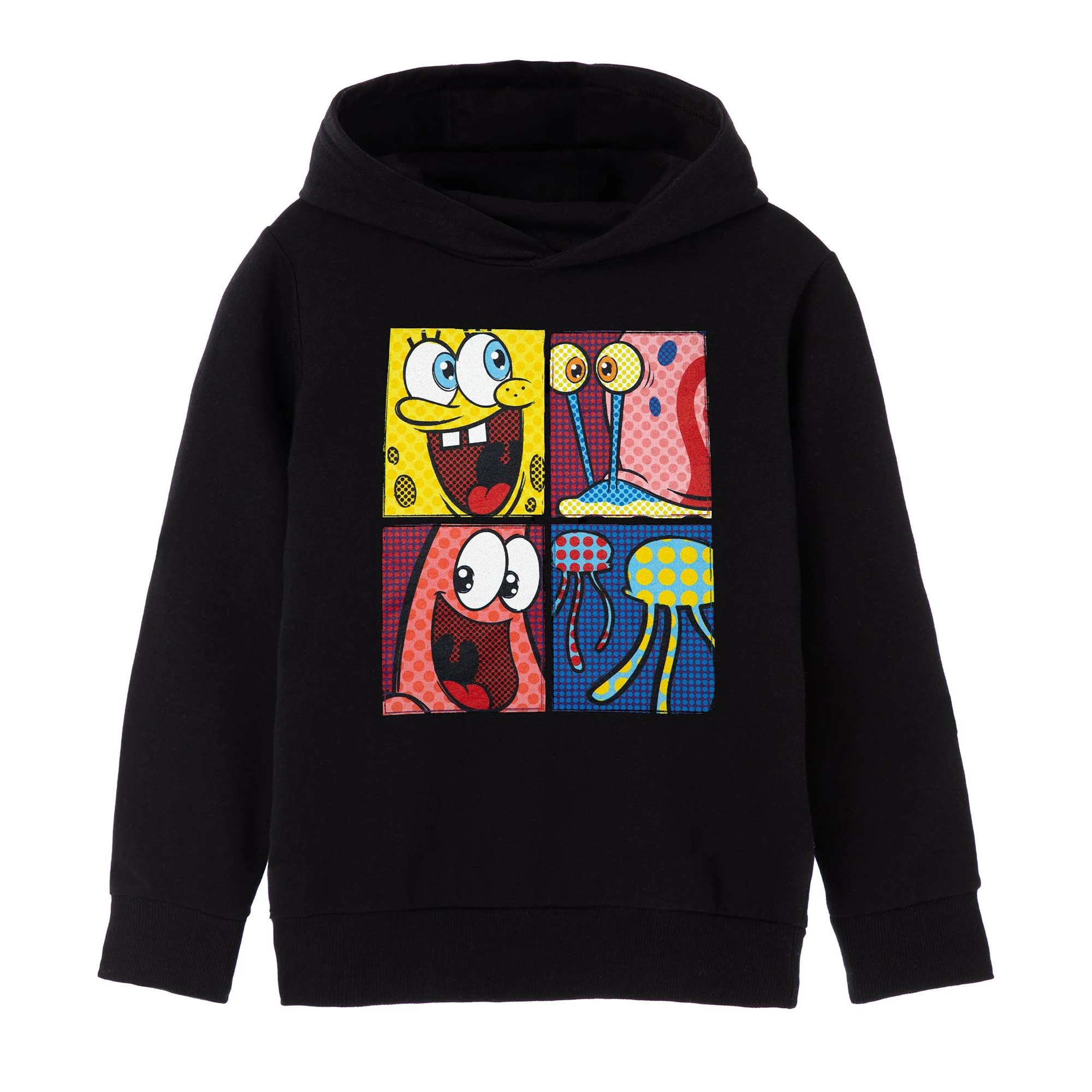 SpongeBob SquarePants Childrens/Kids Pop Art Hoodie (Black) - NS7646