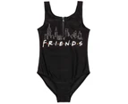 Friends Girls Sunsafe One Piece Swimsuit (Black) - NS6228