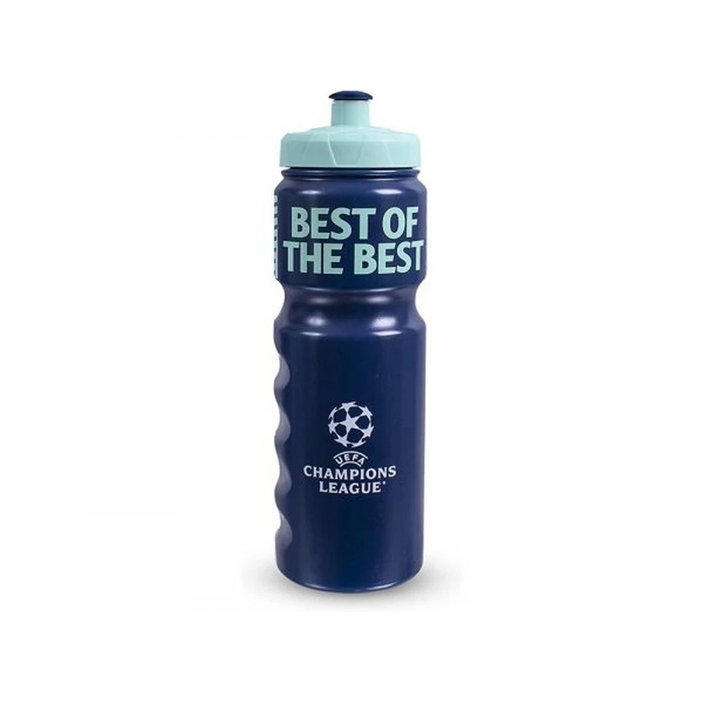 UEFA Champions League Plastic Water Bottle (Navy Blue/Sky Blue) - BS3192