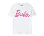 Barbie Womens Classic Logo T-Shirt (White) - NS7665