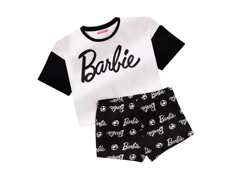 Barbie Womens Short Pyjama Set (Black/White) - NS7523