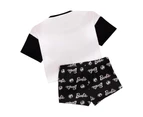 Barbie Womens Short Pyjama Set (Black/White) - NS7523