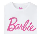 Barbie Womens Classic Logo T-Shirt (White) - NS7665