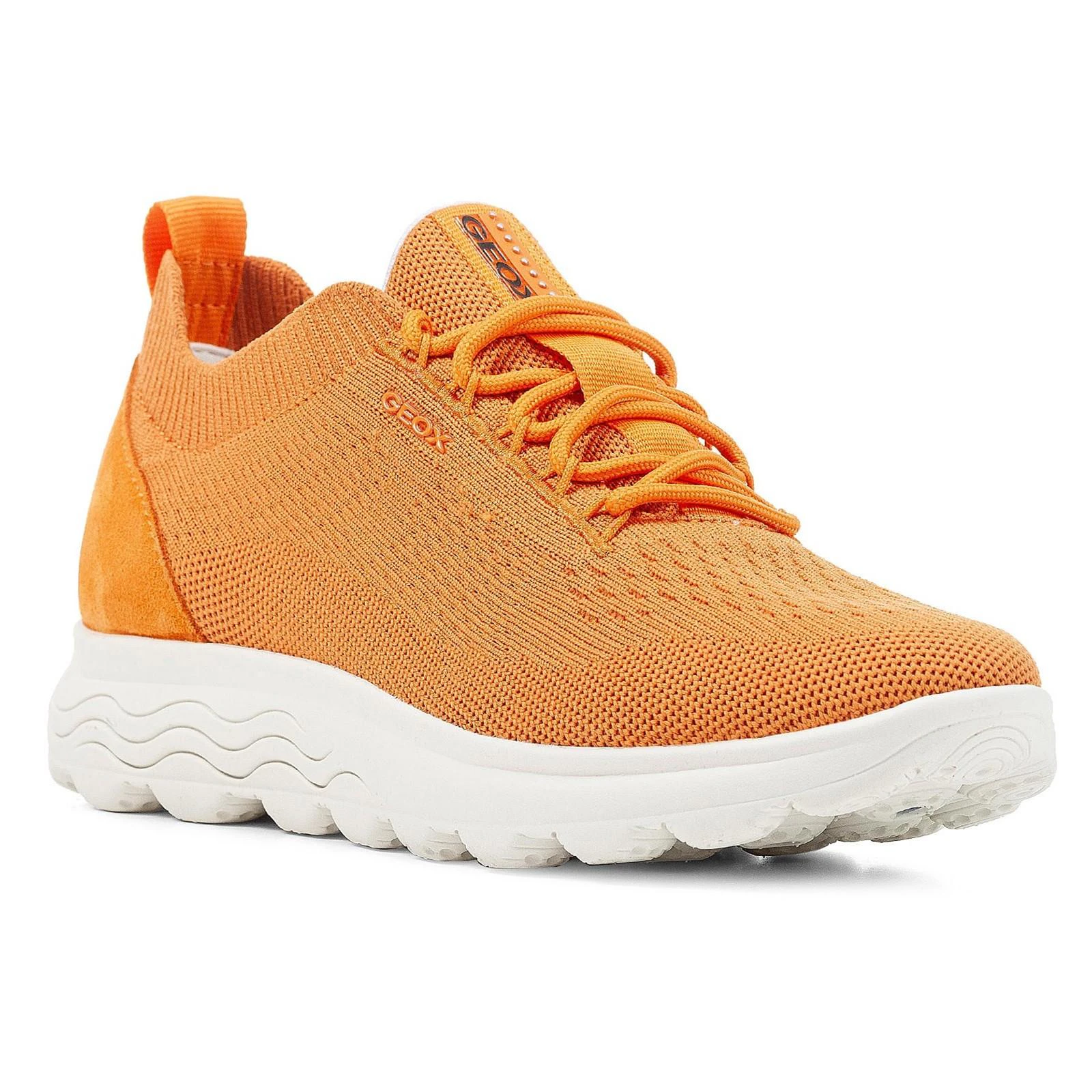 Geox Womens Spherica Leather Trainers (Orange) - FS8863