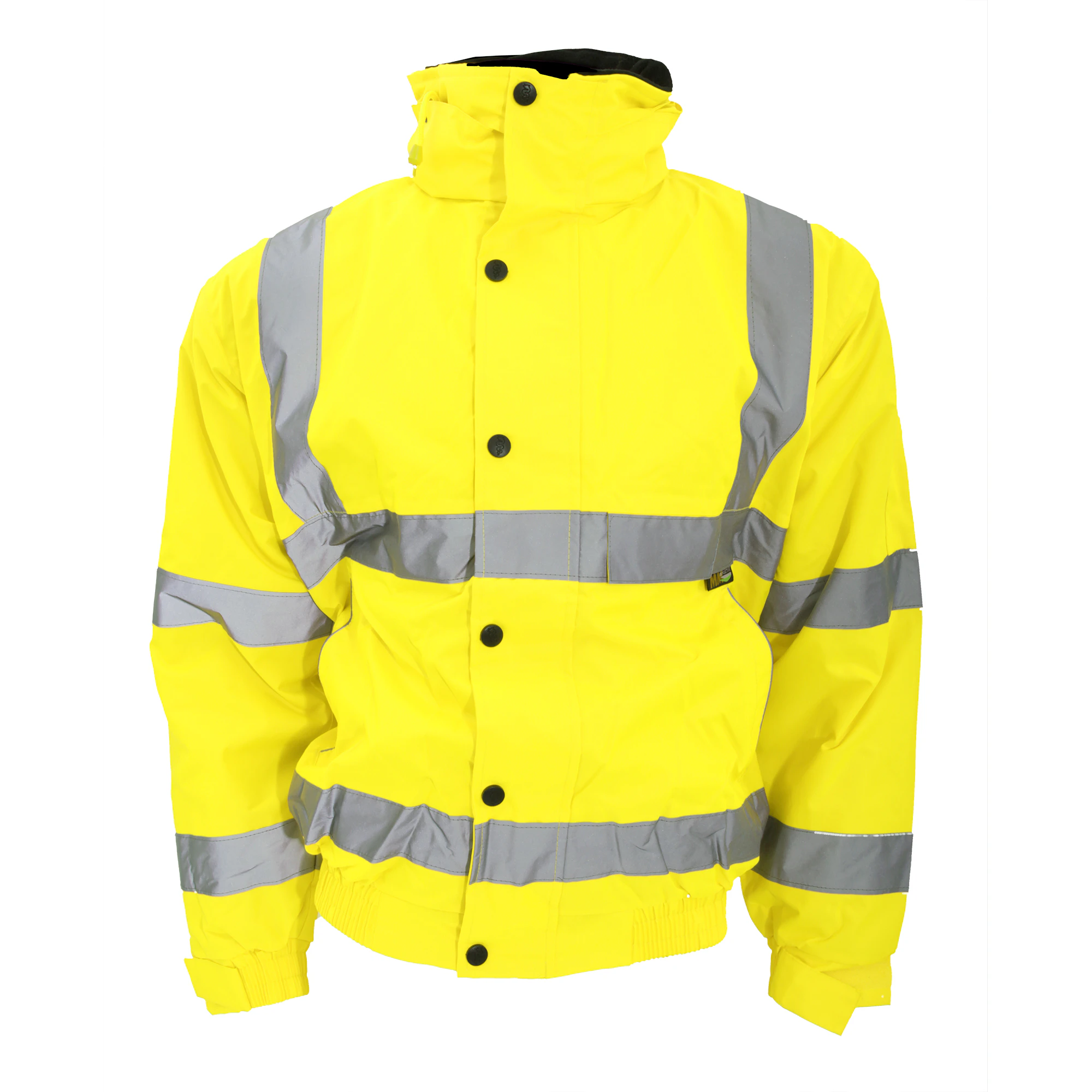 Warrior Memphis High Visibility Bomber Jacket / Safety Wear / Workwear (Fluorescent Yellow) - PC213