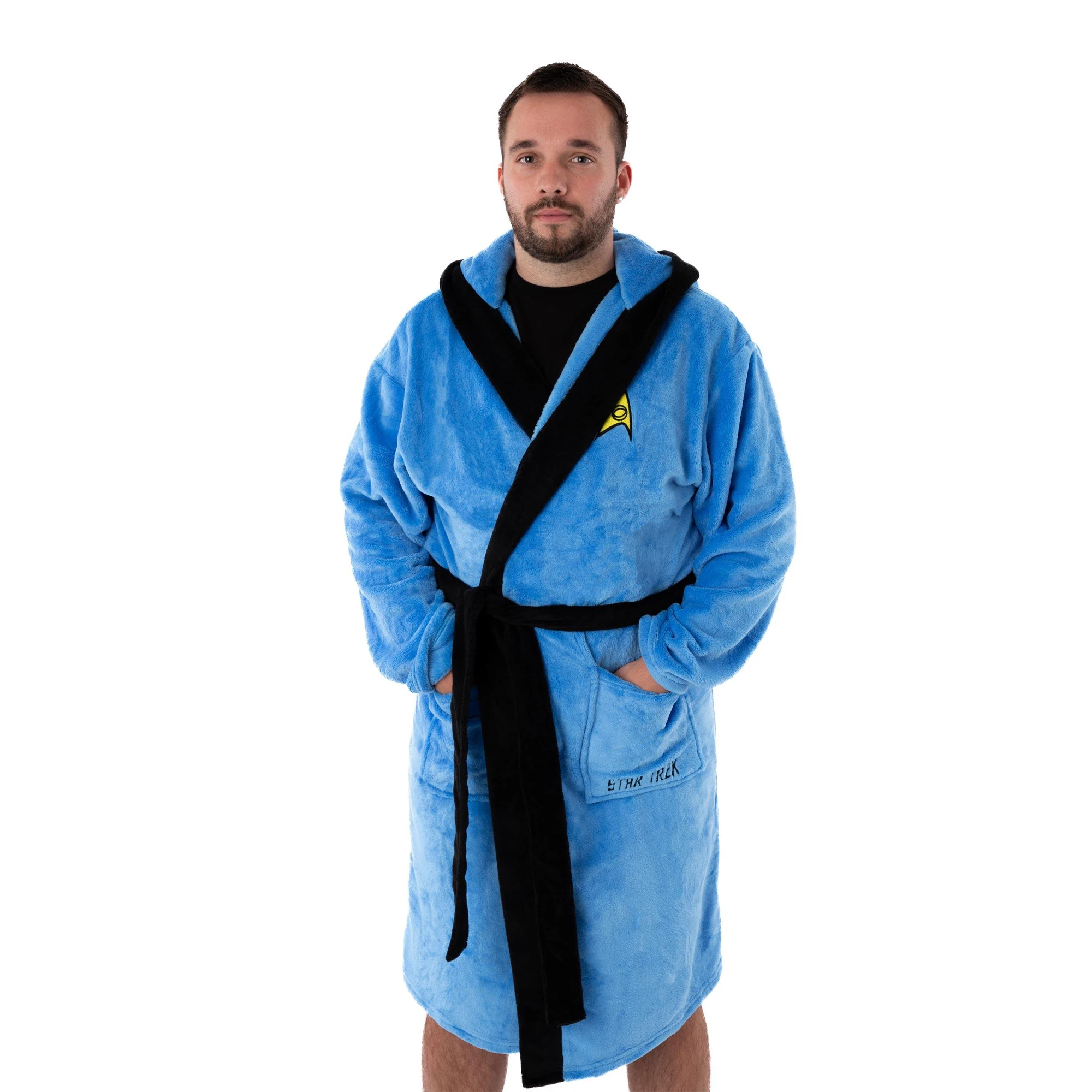 Star Trek Mens Logo Dressing Gown (Blue) - NS7347