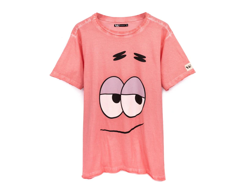 SpongeBob SquarePants Unisex Adult Patrick Star T-Shirt (Pink) - NS6879