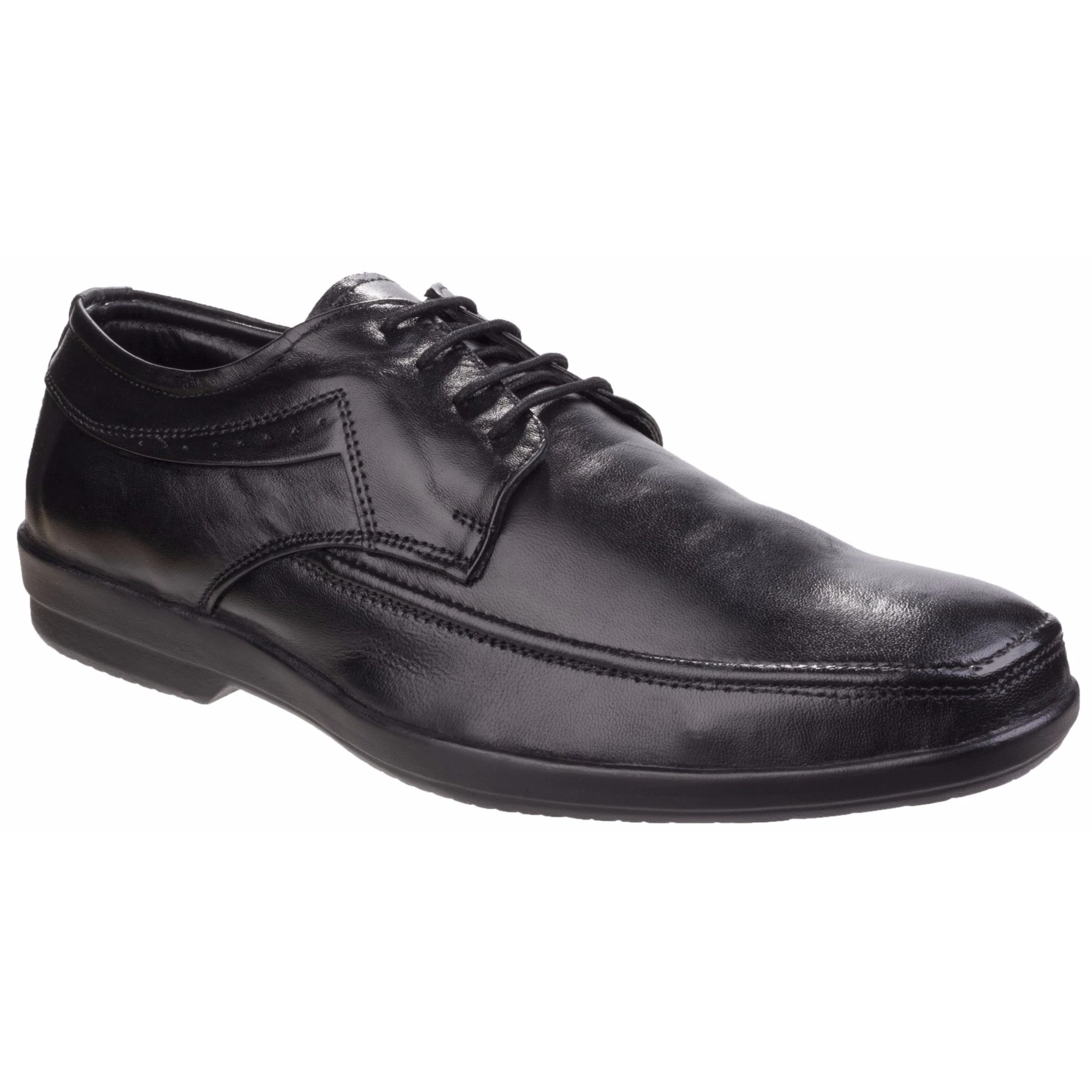 Fleet & Foster Mens Dave Apron Toe Oxford Formal Shoes (Black) - FS4181