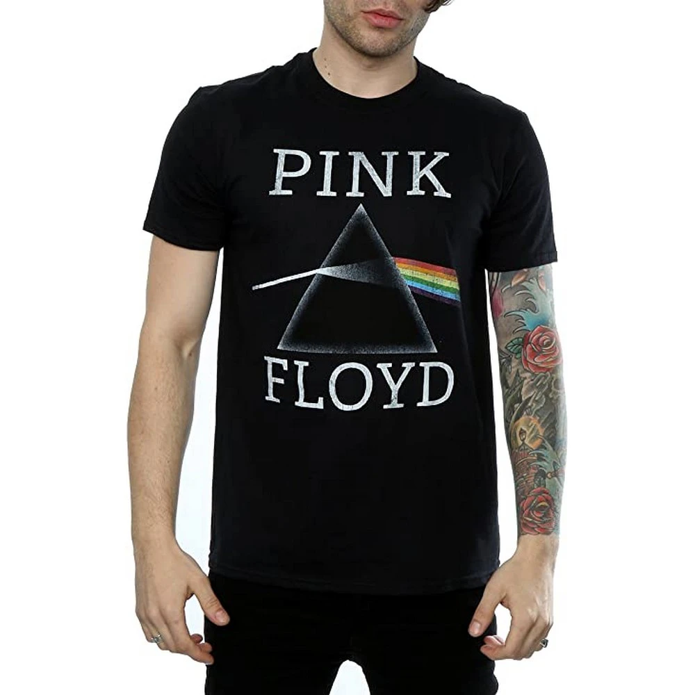 Pink Floyd Mens Dark Side Of The Moon Prism Cotton T-Shirt (Black) - BI979