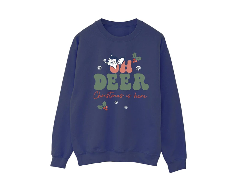 Disney Womens Bambi Oh Deer Sweatshirt (Navy Blue) - BI8527
