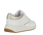 Geox Womens D Cristael E Trainers (White/Gold) - FS10673