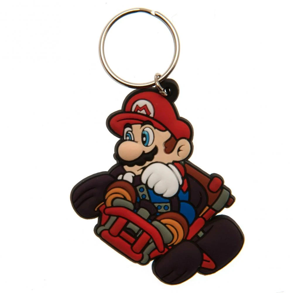 Mario Kart Drift Rubber Mario Keyring (Multicoloured) - BS2580