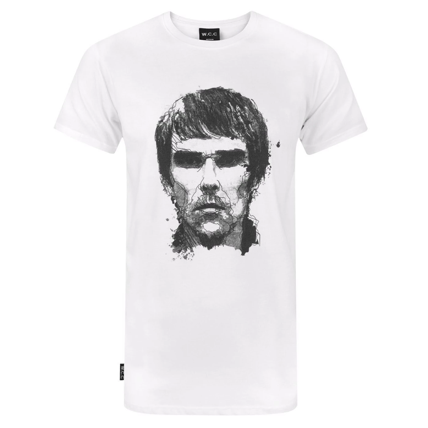 W.C.C Unisex Adult Ian Brown Longline T-Shirt (White) - NS6164